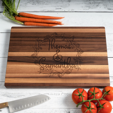 Roses Bloom | Personalized Engraved Cutting Board